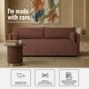 Cozychic Wood 3 Seater With Upholstery Non Storage Sofa In Red Colour