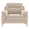 Niwara Velvet 1 Seater  sofa in Beige color