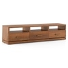 Carmond Solid Wood TV Unit Amber Walnut Finish
