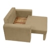 Baruna 1 Seater Velvet Pull Out Sofa Cum Bed with Storage In Beige Color