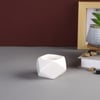 White Nordic style Geometric designed Candle Holder in White Colour