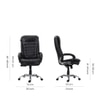 Ettorez Vanity Hb Premium Leatherette Chair In Black Colour