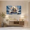 The Castle Decor Lord Shiva Wall Painting Design 4 Wooden Framed 27x48 Inch (Style 2)
