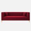 Tuxedo Fabric Sofa (Red)