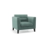 Lewis 1 Seater Fabric Sofa in Dusty Turquoise Velvet Colour