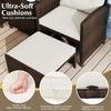 Carry Bird Wicker Patio Furniture Outdoor Balcony Chairs In Brown And Half White Colour