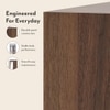 Zoey Engineered Wood 2 Door Wardrobe with Mirror in Classic Walnut Finish