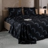 Stoa Paris Twilight Rhapsody Satin Bedsheet for Super King Size Bed hapsody Satin Noir Collection