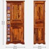 Sheesham Wood 1 Door Wardrobe In Honey Oak Finish