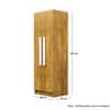 Hexa Red Wooden 2 Door Wardrobe with 4 Shelves in Giant Wood Colour