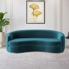 Storn Velvet 3 Seater Sofa in T Blue Colour