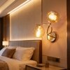 Eliante Modern Wall Lights Mild Steel & Glass Material Gold & Champaign Finish