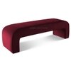 Floran Velvet 2 Seater Ottoman Bench in Maroon Color