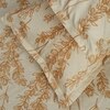 Beige Floral 180 TC Fitted 1 King  Bedsheet with 2 Pillow Covers
