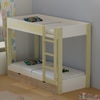 Play Date Single Size Bunk Bed in White and Oak