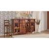 Parquet  Sheesham Wood Bar Cabinet in Honey Oak Finish