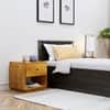 Hexa Engineered Wood Modern Single Bed With Headboard With Storage In Flower Wenge