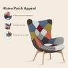 Contour Accent Chair In Retro Patch Work