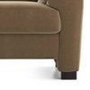Farina Luxe 1 Seater Fabric Sofa in Fawn Velvet Colour