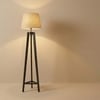 Adrienne Beige Jute Floor Lamp with Beige Jute Base