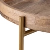Metalsmith Solid Wood Side Table in Gold Finish