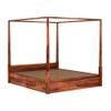 Victorian Rosewood Canopy King Size Bed With Drawer In Honey Oak Finish