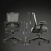 Kepler Brooks Eterna Mid Back Premium Office Chair in Black Colour