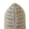 Holly Warm Grey Knitted Cushion Cover  16X16 Inches