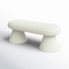 Bremfi Boucle 2 Seater Modern Ottoman Bench in Off white  Color