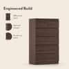 Bocado Tall Engineered Wood Chest of 6 Drawers in Columbian Walnut Finish