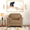 Farina 1 Seater Premium Italian Leather Sofa In Ecru