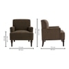 Terren Boucle Fabric Lounge Chair in Brown