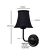 Devansh Black Wall Mounted Lamp With Black  Cotton Shade