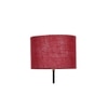 Frank Blue Natural Fiber Floor Lamp with Black Iron Base