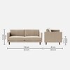 Tharoli Velvet 2 Seater Sofa Cream Colour