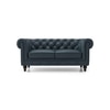 Winchester 2 Seater Luxury Italian Leather Sofa In Aegean Sea