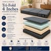 Loom and Needles 3-Layer Tri-Fold Premium HR Support Portable Double Size Mattress 72x48x4 in