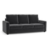 Apollo Compact Sofa Set (Colour : Pebble Grey, Cushion : Soft, Back Type : High Back, Seater : 3+1+1)