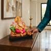 Devotional Kamal Vaibhav Ganesha Statue in Multicolor Colour