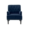 Velora Tufted Back Fabric Lounge Chair in Blue