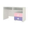 Renata Kids Study Desk cum Drawer Unit on Wheels in English Pink Persian Lilac Colour