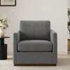 Bobby Boucle Fabric Lounge Chair in Grey Colour