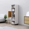 Hexa Engineered Wood Bookshelf Multipurpose Storage Rack in Frosty White and Giant Wood Colour