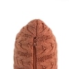 Colette Rosy Brown Cotton Knitted Cushion Cover 12X20 Inches