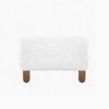 Zelko Boucle 2 Seater Ottoman Bench in white Color