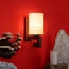 Devansh Solid Wood Electric Wall Light in White Colour with White Shade Count of 1 Light