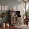 Klint Solid Wood Bar Cabinet (Danish Walnut Finish)