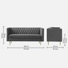 Caraven Fabric Sofa (Grey)