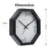 Playful “Ish” Time Markers Octagonal Wooden Wall Clock