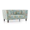 Janet 2 Seater Fabric Loveseat In Dusty Teal Glamour Colour